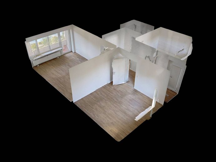 Moderno piso de 2 habitaciones con BALCÓN en una zona residencial tranquila al sur de la ciudad – 3D-Ansicht Grundriss