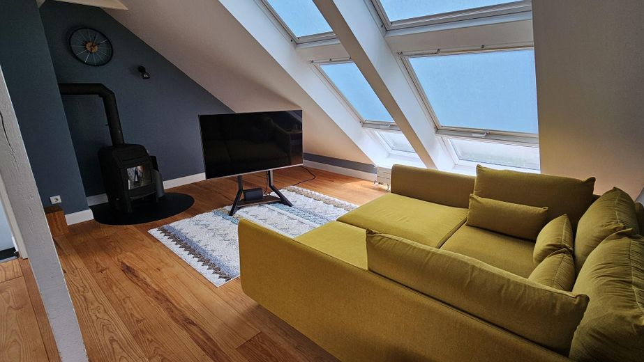 Wohnzimmer im Dachgeschoss