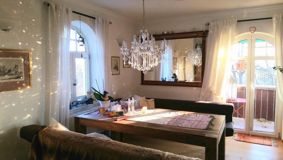 Willa w stylu secesyjnym z ogrodem i rozległym widokiem – Esszimmer