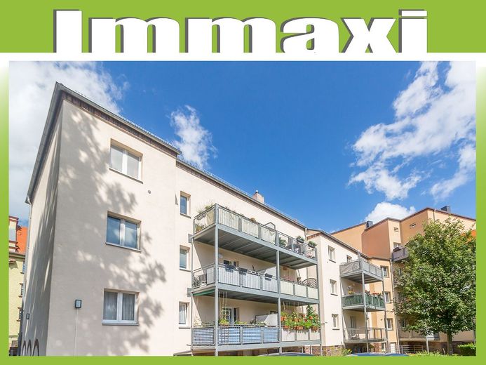 IN SANIERUNG  + WAHREN + 3 RAUM WOHNUNG + HOCHPARTERRE + BALKON – Hausansicht-Balkonseite