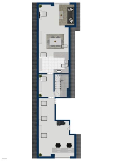 Apartment building in an excellent location with conservatory, 4 garages + building plot for 4 apartments – Grundriss 2. OG rechts