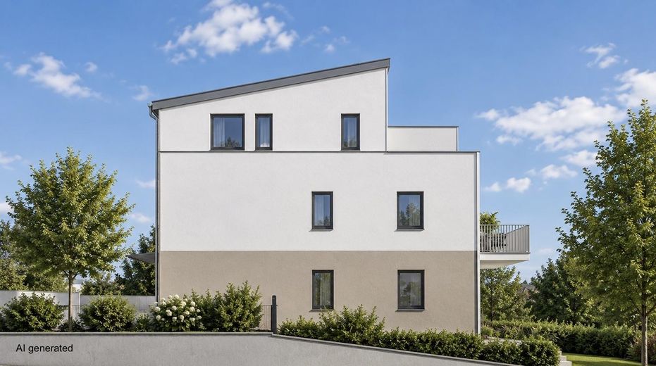 Primera ocupación: 2× vivienda de 2 habitaciones con ascensor - a elegir con jardín de 100 m² o balcón orientado al sur – Westansicht