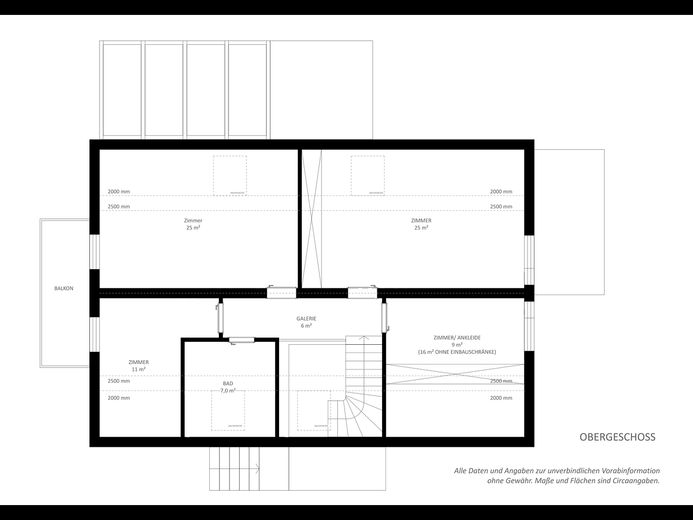 Grundriss Obergeschoss