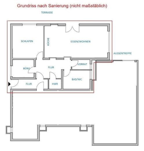Grundriss nach Sanierung