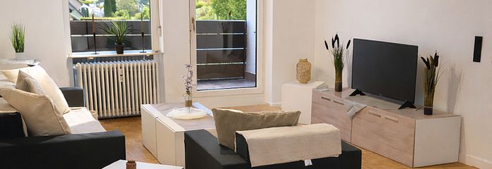 Wohnzimmer Blick auf Balkon