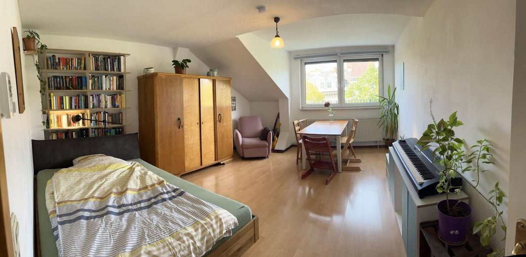Luminoso apartamento en el ático con terraza en la azotea en pleno Kreuzberg – Zimmer 1