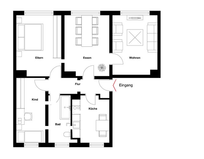 4-Zimmer-Wohnung in Altenpleen – ideal für Familien oder Paare – Foto 1