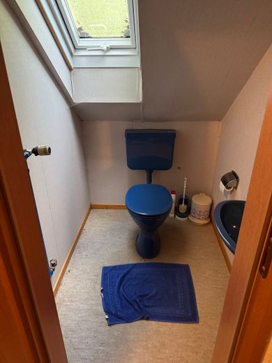 Idyllisches Wohnen im Grünen – Toilette im Dachgeschoss