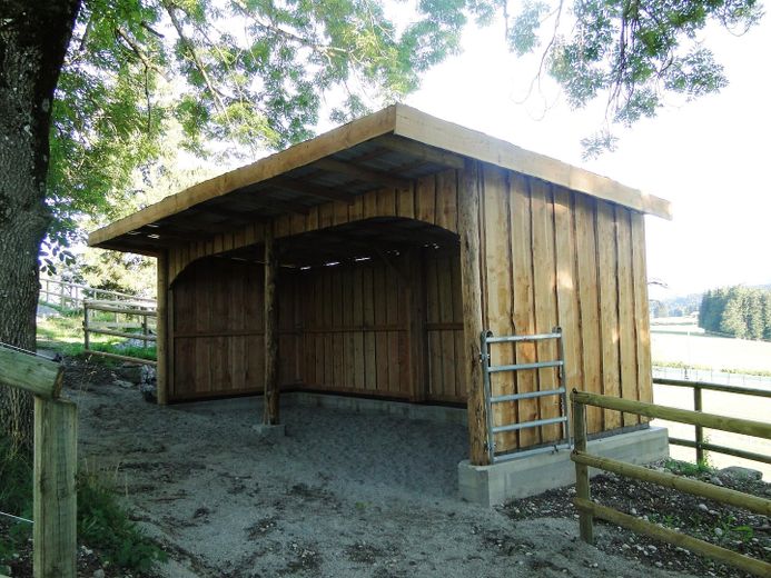 Traumimmobilie für Pferdeliebhaber im Allgäu mit Reithalle und einmaligem Alpenblick – Unterstand