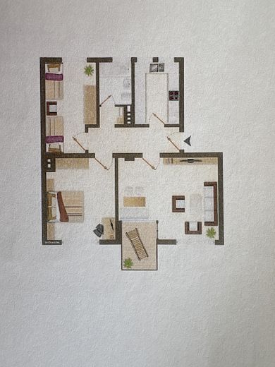 Wiesbaden’de 3 odalı daire – Grundriss