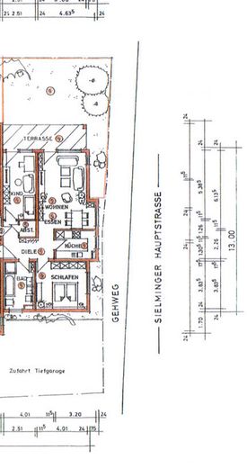 Sielmingen'de 3,5 odalı daire – Grundriss