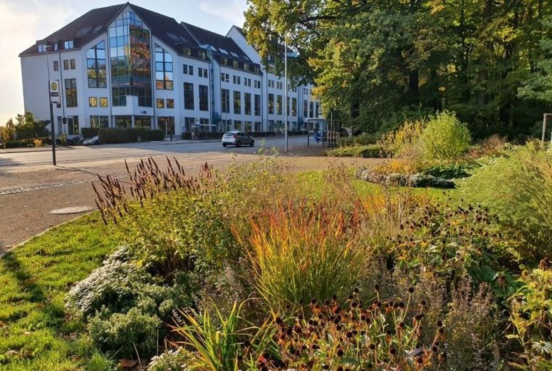 Großzügiger Laden mit Backoffice, Terrasse und Küche in frequentierter Lage – Haus