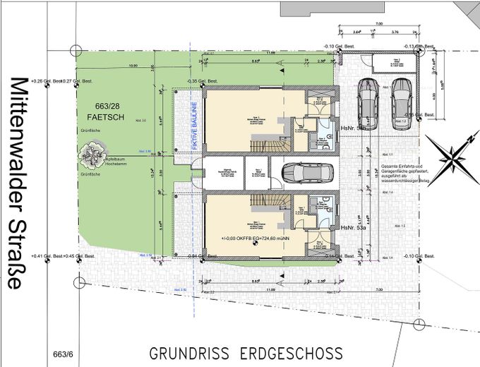 Erdgeschoss Haus 1 und 2