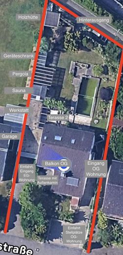 Traumhaftes Zweifamilienhaus mit Garten, Waldblick, Pool, Sauna & Mieteinnahmen – Grundstück