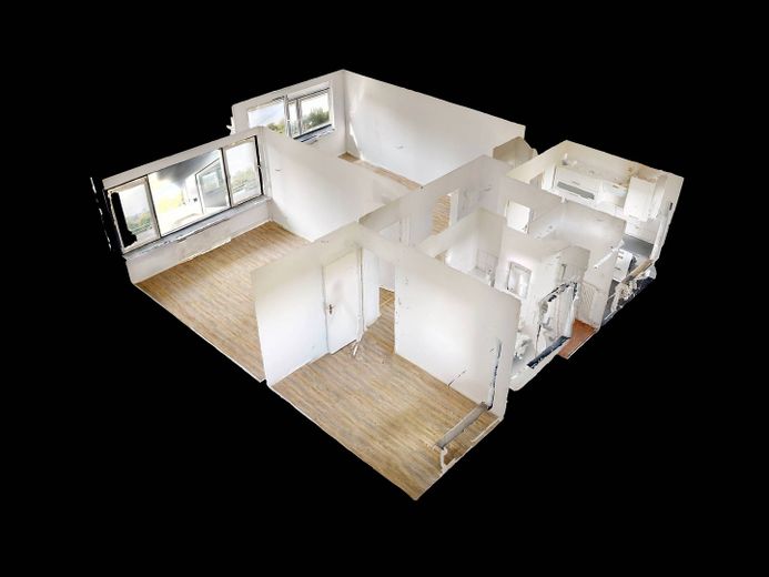 Helder&ruim: 3-kam.-app. met BALKON en inbouwkeuken – 3D-Ansicht Grundriss