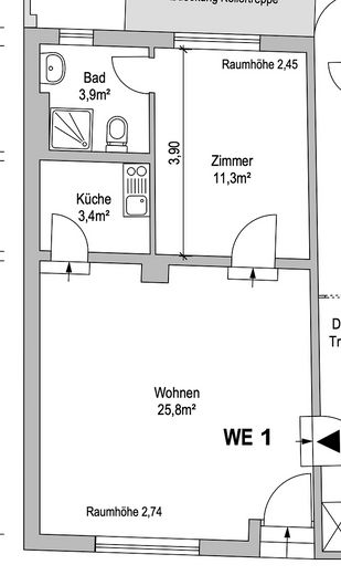 Bezug nach Renovierung, keine 100m zur Elbe – Grundriss