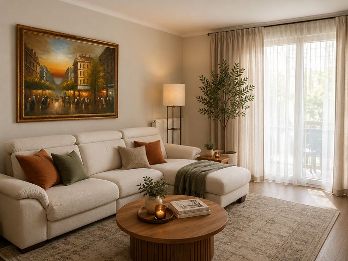 Vivere in modo moderno in una delle migliori zone residenziali di Ingolstadt – Wohnzimmer KI-bearbeitet