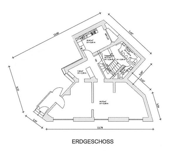 « Urban-Hub » - Local commercial en emplacement central – Grundrissplan