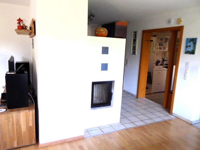Kaminofen im Esszimmer