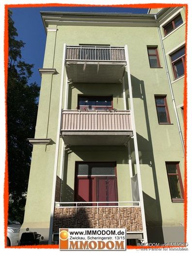 Appartement in Zwickau-Zentrum mit MINIKÜCHE und BALKON zu verkaufen! – Hausansicht