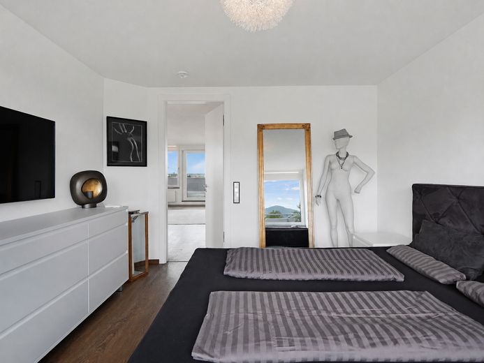 Höchste Penthouse-Etage in Achern Exklusives Wohnen mit spektakulärem Panoramablick – Schlafzimmer