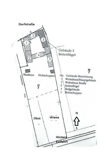4‑Seiten‑Hof 8200 m², Teilfinanzierung mögl. Berlin-nah, für Pferde, Mehrgeneration, Gewerbe; Café – Plan der Gebäude