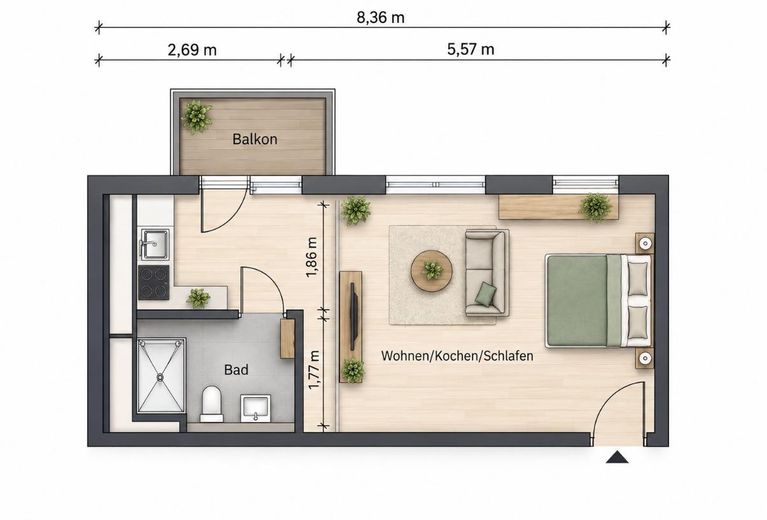 Moderne Wohnung mit Balkon in Berlin Friedenau – Foto 12