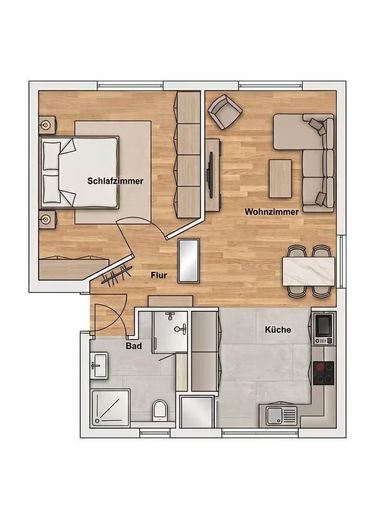 Renovierte 2 Zimmer Wohnung mit neuer Einbauküche inkl. ab August – Foto 5