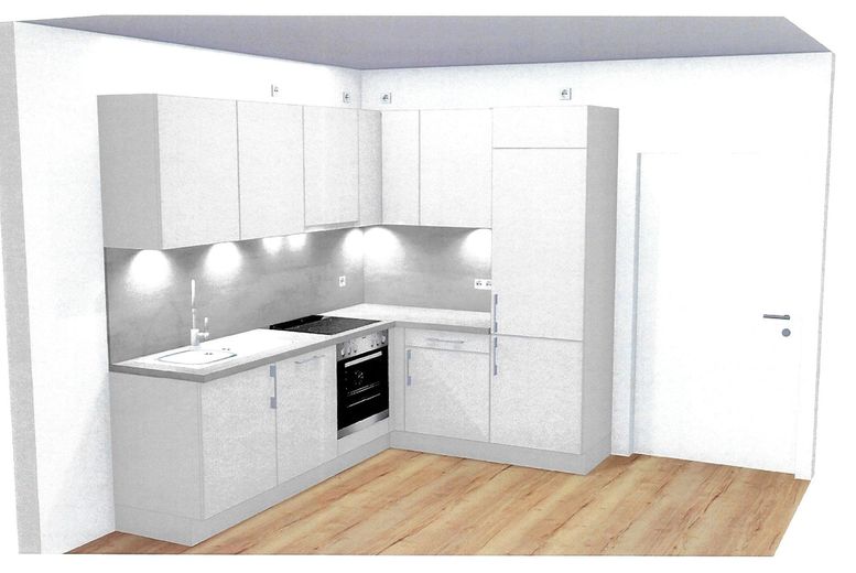 Visualisierung Küche Wohnungen 2 und 7