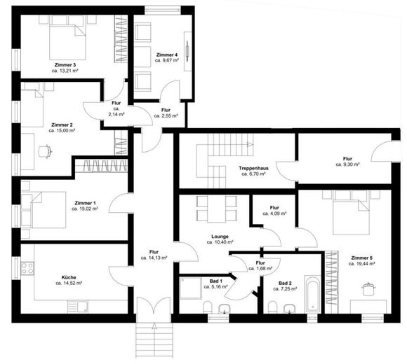 Wohnung Erdgeschoss mitte