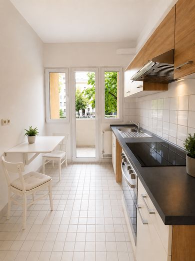 Attraktive 2-Zimmer-Wohnung mit zwei Balkonen in begehrter Lage von Berlin-Kreuzberg – Küche