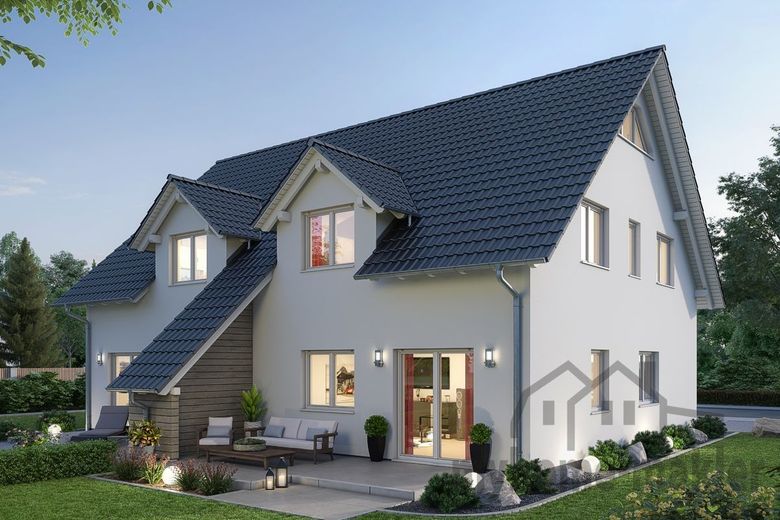 neue XXL Doppelhaushälfte mit Grundstück , Keller und großen Garten dirket in Röttenbach – D106-139-2G_TERRASSE