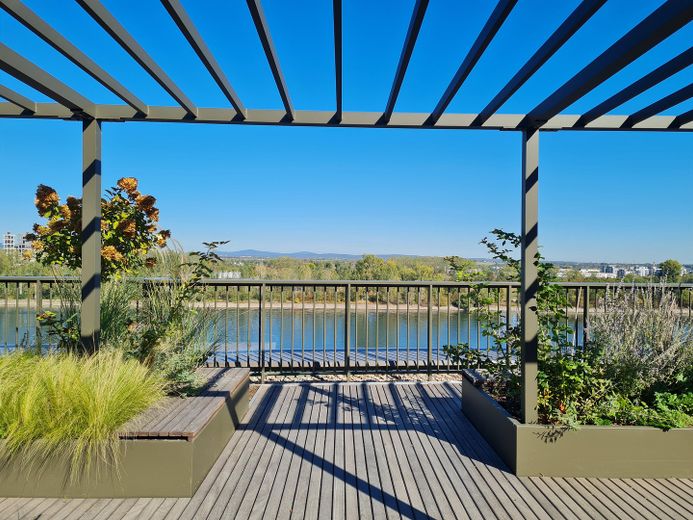Erstbezug 2-Zimmer-Wohnung an der Rheinpromenade im Mainzer Zollhafen – Dachterrasse