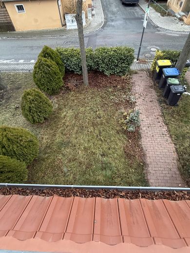 Blick vom OG zum Vorgarten