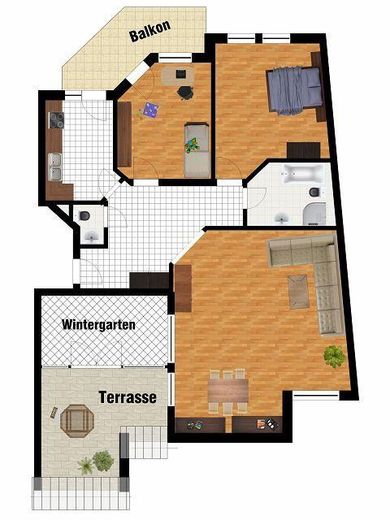 3-Zimmer-Penthouse mit Dachterrasse und Wintergarten in Köln-Wahn – Foto 19