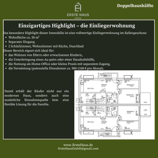 Enerji verimliliği A+: İkiz evin yarısı, 170 m², 7,5 oda, 3 banyo, emlakçı olmadan – Fotoğraf 6