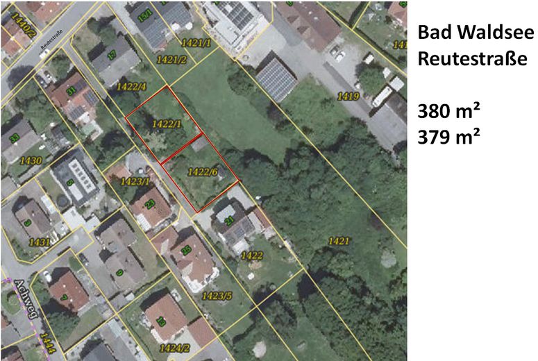 2 Grundstücke in Bad Waldsee – Grundstücke Reutestraße