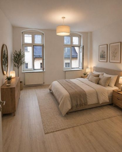 Kernsanierte 4-Zimmerwohnung mit separatem Esszimmer in Zeitz – Elternschlafzimmer