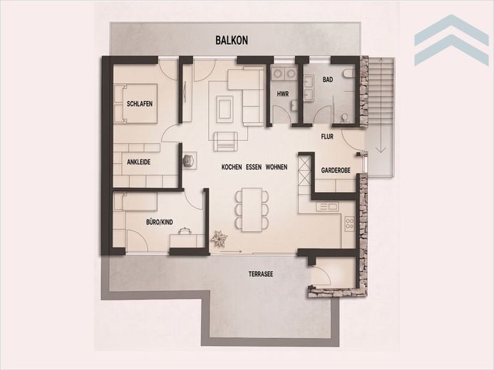 Wohn- &amp; Hobbyparadies -› XXL Garage, Schwedenofen, Wärmepumpe &amp; PV-Anlage – Wohnung