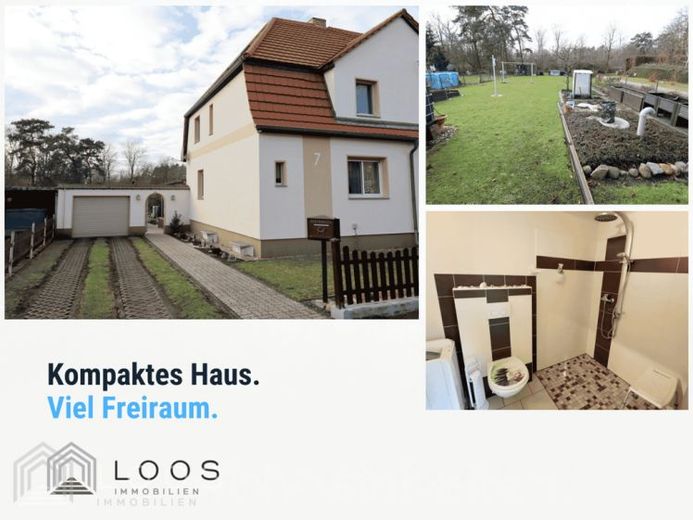 Casa compacta junto al bosque: vivienda pareada con jardín y construcciones auxiliares – Foto 1