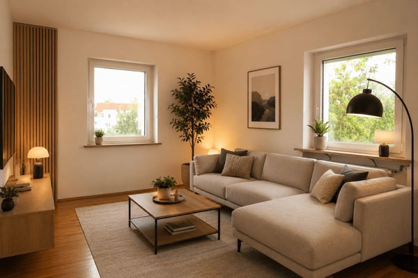 Großzügige Etagenwohnung mit Balkon, Gartennutzung, Garage mit Wallbox