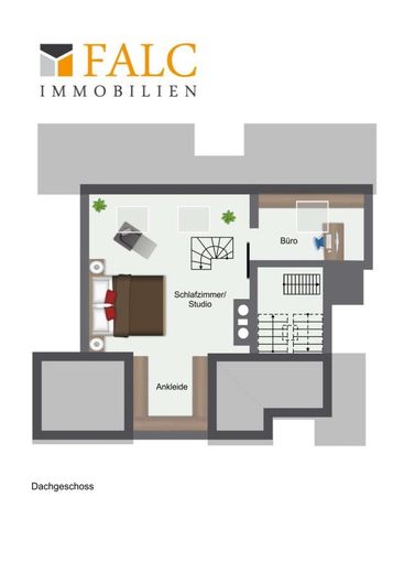 Komfortable, helle Maisonette-Wohnung in guter Lage – Grundriss DG