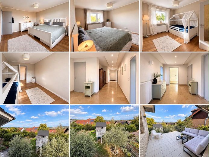 Twee-onder-een-kapwoning met weids uitzicht en grote tuin – Schlafen, Kind, Freisitz