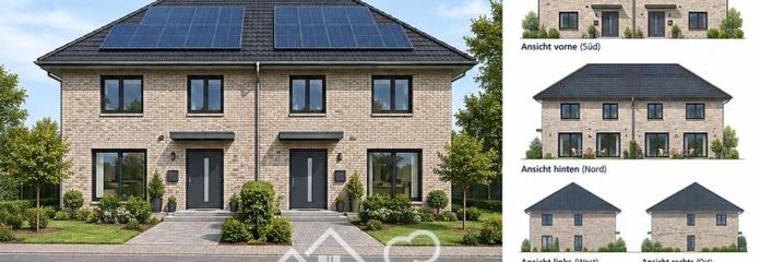 New-build semi-detached house in a quiet and family-friendly location in Bremen Oberneuland