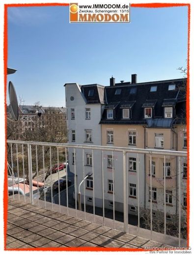 3-Zimmer-Wohnung in Zwickau-Nordvorstadt, herrschaftliches Wohnen mit großer Wohnküche, Erker und 2 Balkonen! – Blick vom Balkon