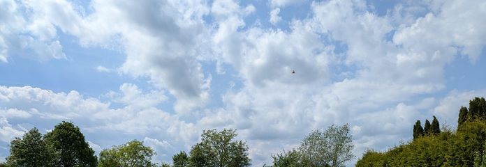 Blick auf Grundstück