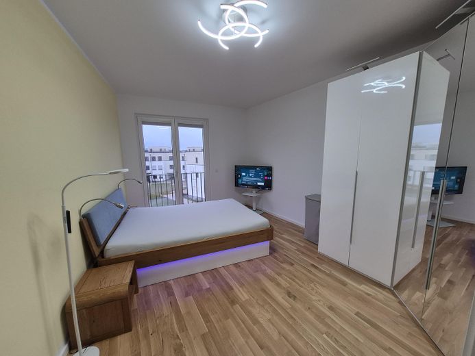 Schlafzimmer am Abend