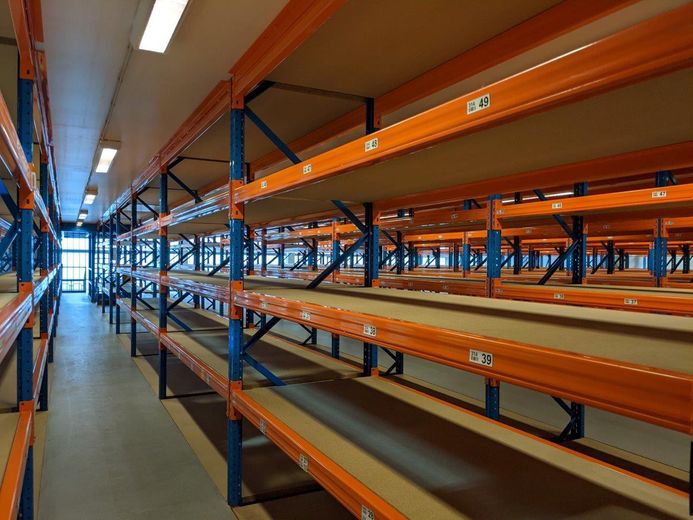 Picklager: 4 Etagen á 4 Böden