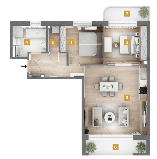 H9-09 → Exklusive 3-Zimmer-Wohnung mit 2 Balkonen und Weitblick über Berlin – Foto 39