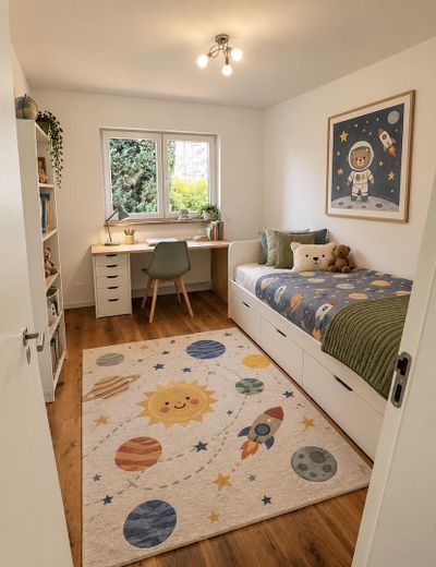 Exklusiver, kernsanierter Bungalow in Damm - wohnen auf einer Ebene – Einrichtungsoption (KI-Bild)
